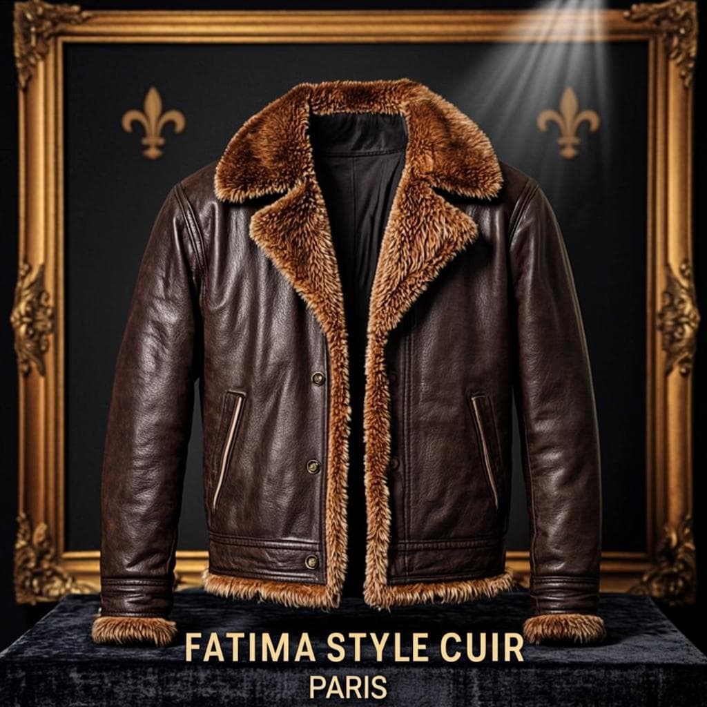 Blazer Cuir Tabac — Blazer cuir