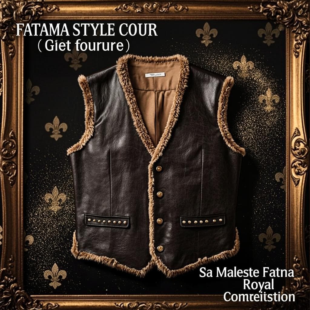 Gilet Cuir Zibeline — Gilet fourrure