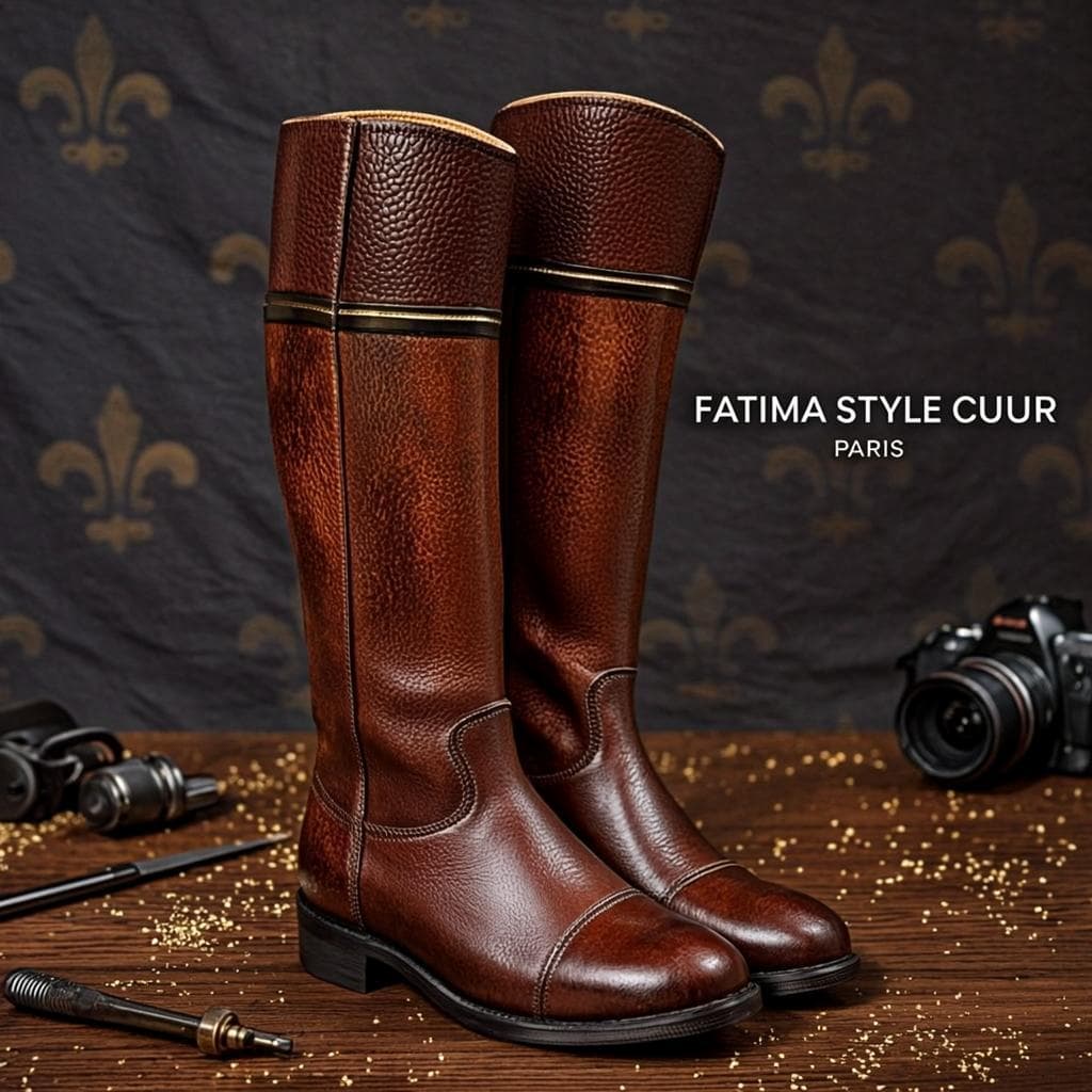 Bottes Genou Sable Royal — Bottes genou