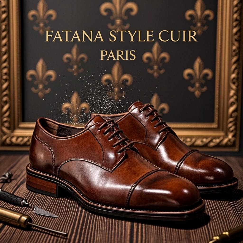 Derby Cuir Bordeaux Patiné — Derby patiné
