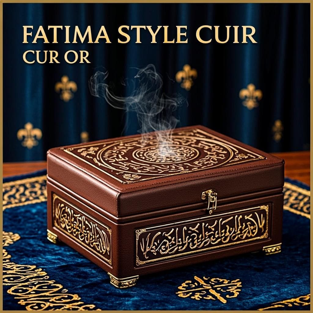 Boîte à Encens Cuir Or — Boîte à encens
