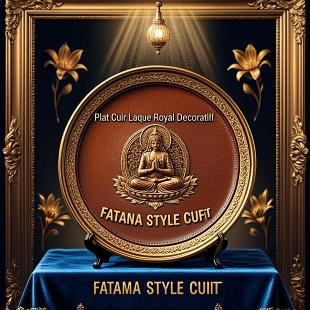 Plat Cuir Laqué Royal — Plat décoratif