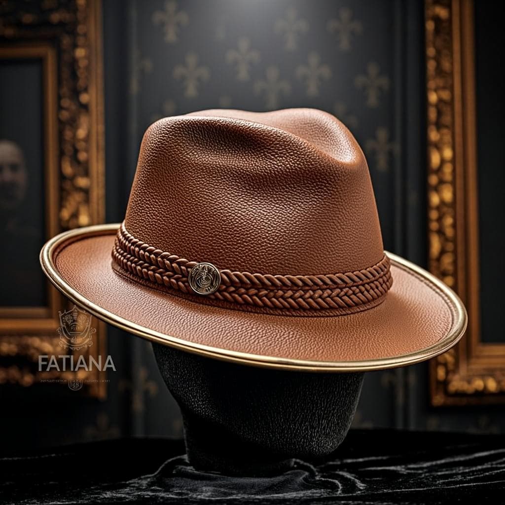 Canotier Cuir Tressé — Chapeau classique