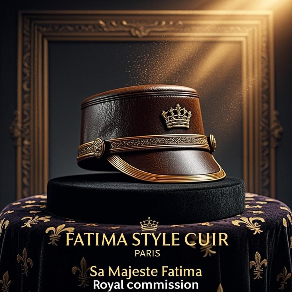 Casquette Mohawk Cuir Or — Casquette royale