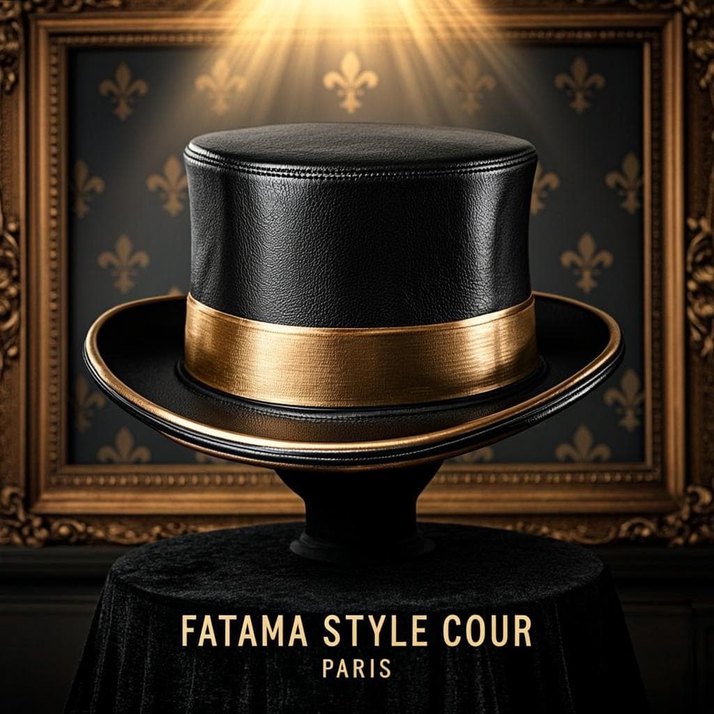 Panne Cuir Nuit — Chapeau classique